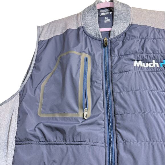 Johnnie-O XL Duffy Puffer Vest Dark Blue Pocket Golf Sport Active Outdoor $149 - Picture 2 of 11